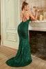 Load image into Gallery viewer, Sparkly Mermaid Dark Green Prom Dress med paljetter
