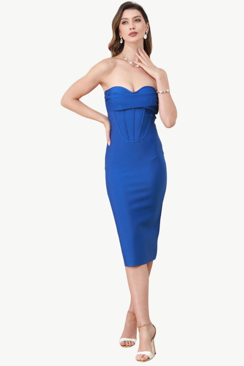Load image into Gallery viewer, Kjæreste Royal Blue Corset Party kjole