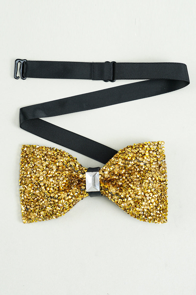 Load image into Gallery viewer, golden justerbar sløyfe formell smoking bowtie