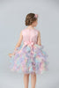 Load image into Gallery viewer, Blue Tulle Tiered Girls &#39;kjole med buer