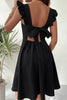 Load image into Gallery viewer, Black Square Neck Mini Graduacion kjole