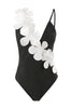 Load image into Gallery viewer, One Piece High Waist Black badetøy med blomst