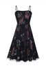 Load image into Gallery viewer, Pin Up-kjole med svarttrykk fra 1950-tallet