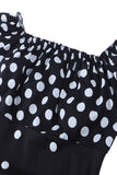 Av skulderen Polka Dots 1950-kjole