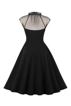 Black A Line Vintage 1950-tallet kjole med knapper