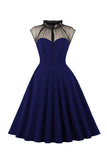 Black A Line Vintage 1950-tallet kjole med knapper
