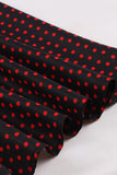 Black Polka Dots 1950-tallet Kjole med knapp