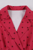 Red Polka Dots Swing 1950-tallet kjole