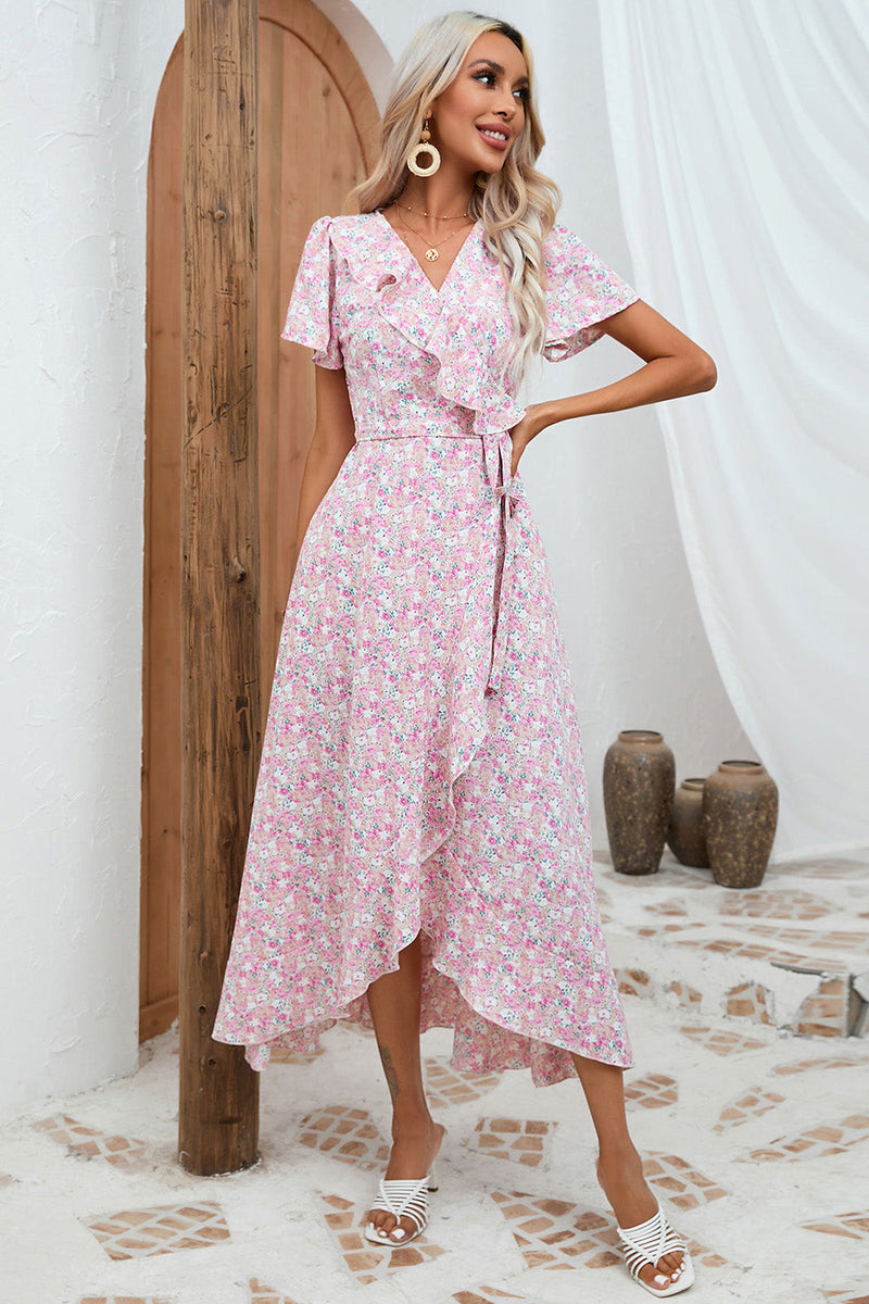 Load image into Gallery viewer, Rosa Floral Maxi Wrap Dress