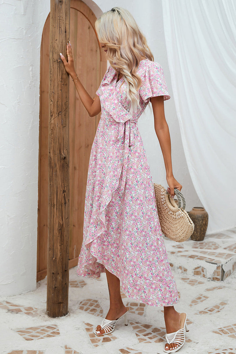 Load image into Gallery viewer, Rosa Floral Maxi Wrap Dress