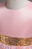 Load image into Gallery viewer, En linje juvel hals rosa jente festkjole med applikasjoner