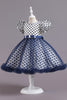 Load image into Gallery viewer, Red Polka Dots Bow Girls&#39; Dress med Puff Sleeves