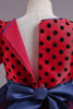Load image into Gallery viewer, Red Polka Dots Bow Girls&#39; Dress med Puff Sleeves