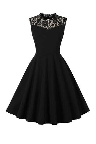 Black Swing 1950-tallet kjole med blonder