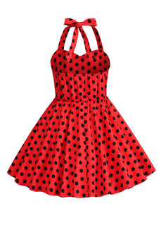 Halter Polka Dot Red Vintage Girls Dress