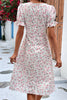 Load image into Gallery viewer, Blomstertrykt hvit korte ermer Casual kjole