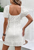 Load image into Gallery viewer, Kortermer hvit casual sommerkjole med sløyfe