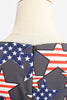 Load image into Gallery viewer, Black Cap Ermer American Flag Trykt Vintage Dress
