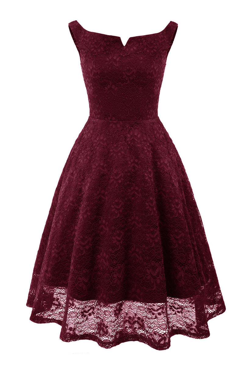 Load image into Gallery viewer, Rosa A Line Lace Dress med ermeløs