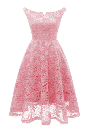 Rosa A Line Lace Dress med ermeløs