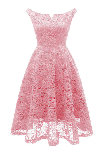 Rosa A Line Lace Dress med ermeløs