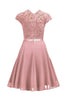 Load image into Gallery viewer, Rosa A Line Lace Dress med Ruffles