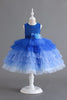 Load image into Gallery viewer, Royal Blue ermeløs A Line Girls kjoler med 3D-blomster