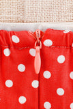 Halter Red Polka Dots kjole fra 1950-tallet