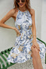 Load image into Gallery viewer, Gul grime blomstertrykt sommerkjole med volanger
