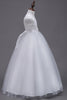 Load image into Gallery viewer, A-Line Tylle White Girls kjoler med sløyfe