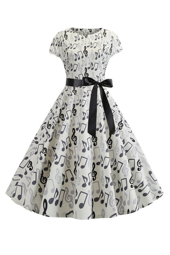En linje trykt Swing 1950-tallet kjoler