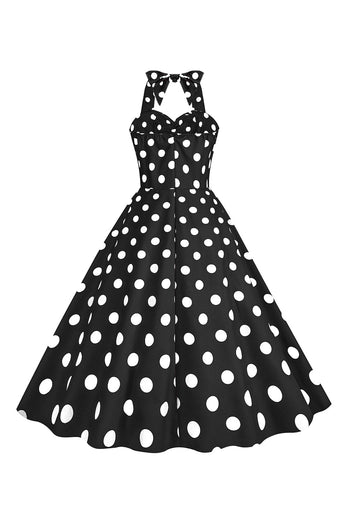 Rosa Polka Dots Pin Up Vintage 1950 Kjole