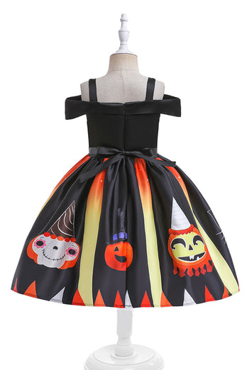 Svart kald skulder En linje Halloween Girl Dress