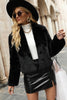 Load image into Gallery viewer, Black Shawl Lapel Beskåret Kvinner Faux Fur Coat