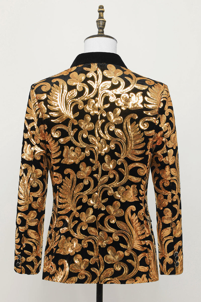 Load image into Gallery viewer, menns blazer slank passform solid en knapp business gull dress jakke
