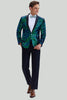 Load image into Gallery viewer, grønn menns paljett blazer jakke