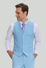 Load image into Gallery viewer, himmelblå 3 stykke hakket jakke menns moderne passform dress