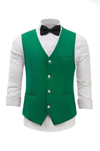 grønn single breasted sjal lapel menns dress vest