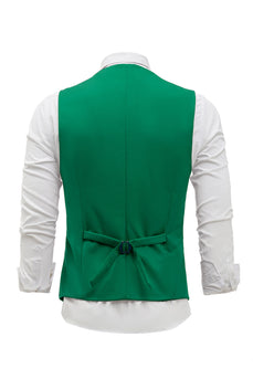 grønn single breasted sjal lapel menns dress vest