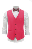 Fuchsia Single Breasted Shawl Lapel HerreDrakt Vest