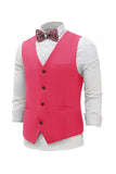 Fuchsia Single Breasted Shawl Lapel HerreDrakt Vest