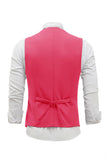 Fuchsia Single Breasted Shawl Lapel HerreDrakt Vest