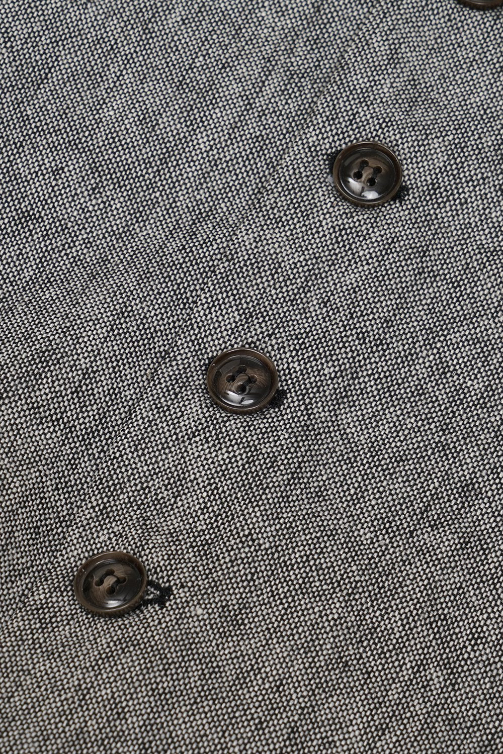 grå solid single breasted sjal lapel menns dress vest