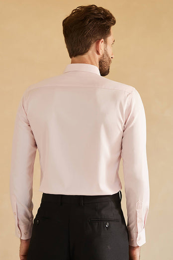 Lange ermer Lys Khaki Solid Suit Skjorte