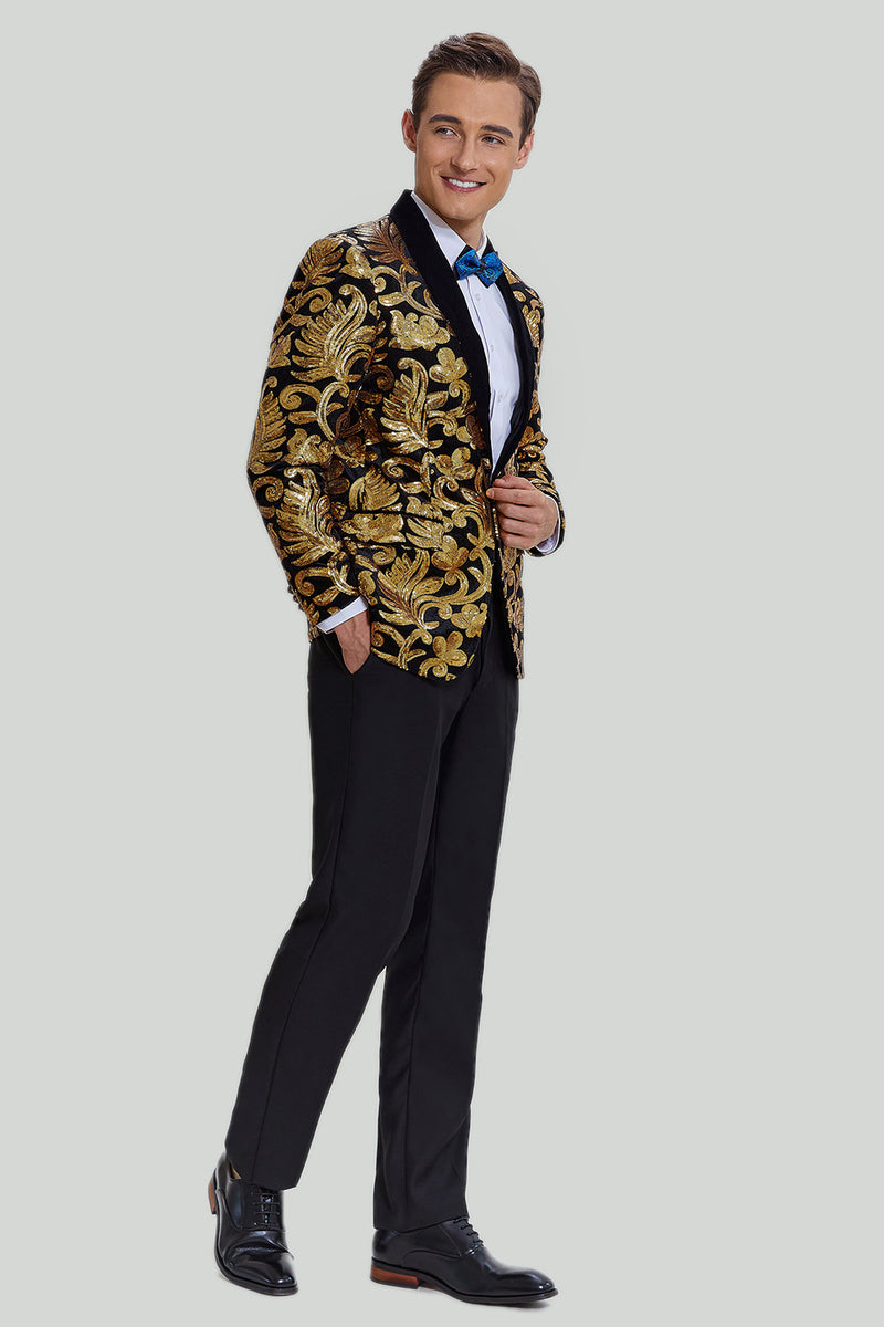 Load image into Gallery viewer, gull menns blazer slank passform solid en knapp business dress jakke