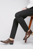 Load image into Gallery viewer, svart blonder opp menns skinn slip-on formelle sko