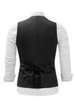 Burgunder Shawl Lapel Single Breasted menn Suit Vest