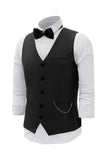 Burgunder Shawl Lapel Single Breasted menn Suit Vest