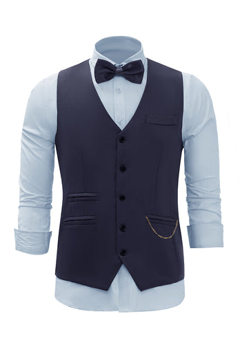 Burgunder Shawl Lapel Single Breasted menn Suit Vest