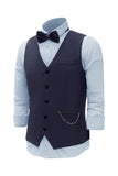 Burgunder Shawl Lapel Single Breasted menn Suit Vest